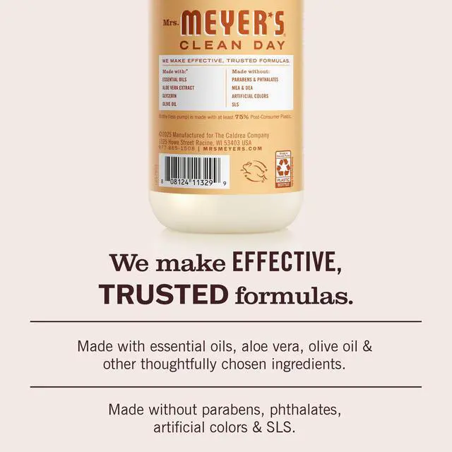 Alt view image 4 of 7 - MRS. MEYER'S CLEAN DAY Hand Soap, Oat Blossom Scent, 12.5 Fl Oz Bottle