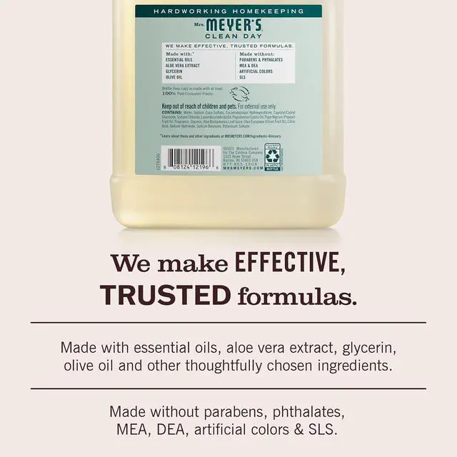 Alt view image 6 of 7 - Mrs. MEYER'S CLEAN DAY Hand Soap Refill, Birchwood Scent, 33 Fl Oz Bottle