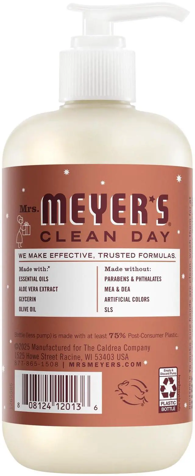 Alt view image 2 of 7 - MRS. MEYER'S CLEAN DAY Hand Soap, Gingerbread Scent, 12.5 Fl Oz Bottle