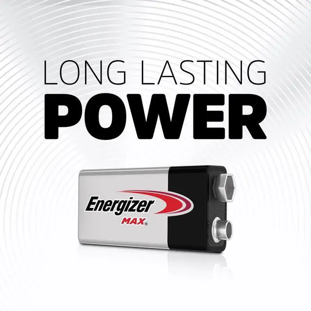 Alt view image 4 of 6 - Energizer MAX 9V Batteries (2 Pack), 9 Volt Alkaline Batteries - Packaging May Vary