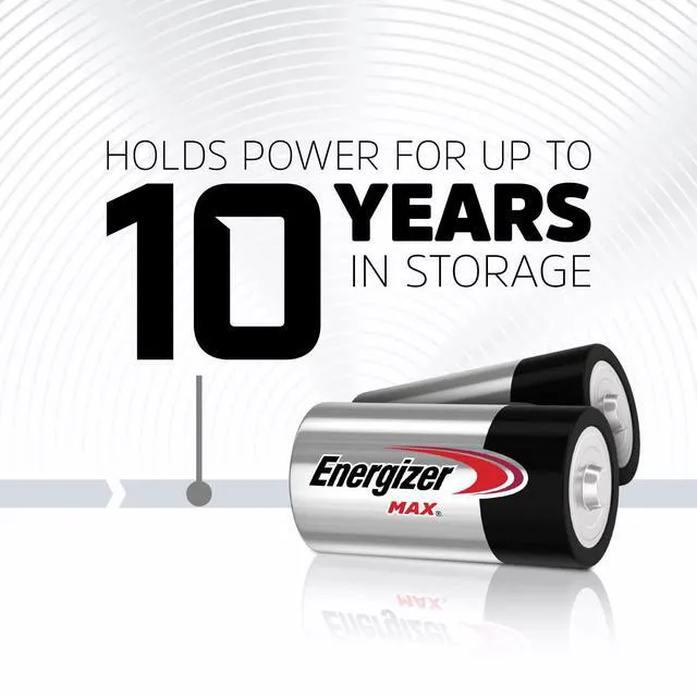 Alt view image 5 of 6 - Energizer MAX C Batteries, Premium Alkaline C Cell Batteries (8 Battery Count)