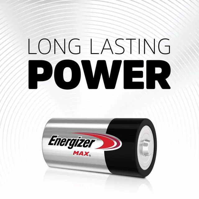 Alt view image 3 of 6 - Energizer MAX C Batteries, Premium Alkaline C Cell Batteries (8 Battery Count)