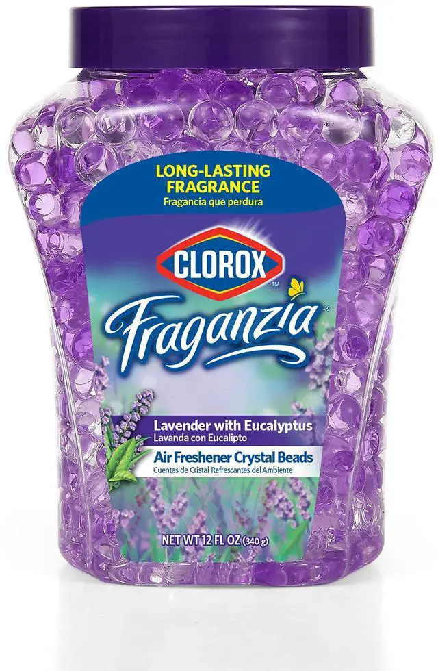 Main image of Clorox Fraganzia Crystal Beads Air Freshener, Lavender Eucalyptus, 12 Fl Oz