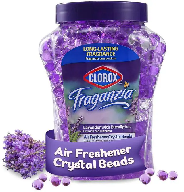 Alt view image 3 of 7 - Clorox Fraganzia Crystal Beads Air Freshener, Lavender Eucalyptus, 12 Fl Oz