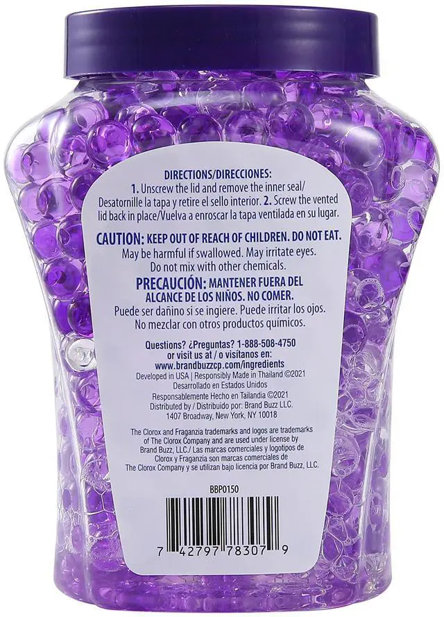 Alt view image 2 of 7 - Clorox Fraganzia Crystal Beads Air Freshener, Lavender Eucalyptus, 12 Fl Oz