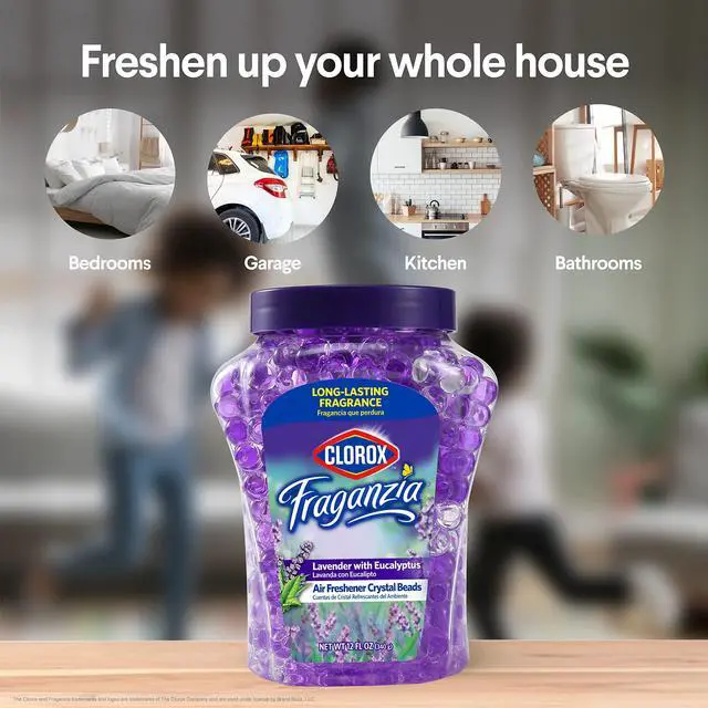 Alt view image 5 of 7 - Clorox Fraganzia Crystal Beads Air Freshener, Lavender Eucalyptus, 12 Fl Oz