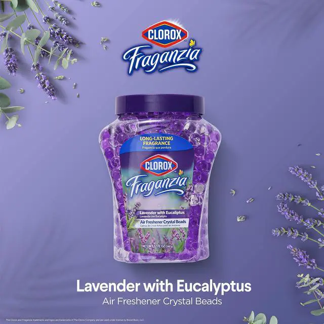 Alt view image 4 of 7 - Clorox Fraganzia Crystal Beads Air Freshener, Lavender Eucalyptus, 12 Fl Oz