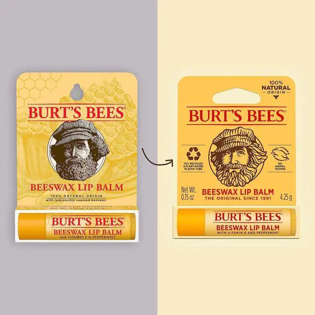Alt view image 6 of 6 - Burt's Bees 100% Natural Moisturizing Lip Balm, Original Beeswax with Vitamin E & Peppermint Oil, 0.15 Oz