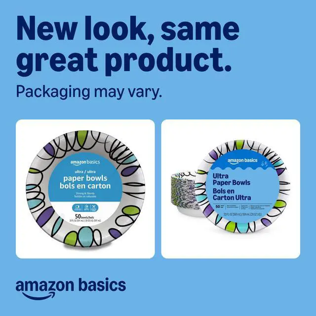 Alt view image 4 of 6 - Basics Ultra Disposable Paper Bowls, 20 Oz, Microwave Safe, Soak Proof, Strong & Sturdy, White, 50 Count, Packaging May Vary