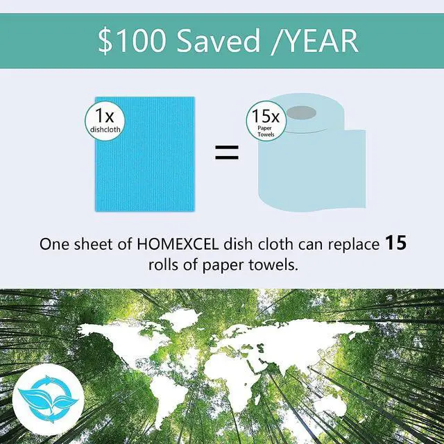 Alt view image 4 of 6 - HOMEXCEL 10PK Swedish Dishcloths for Kitchen, Absorbent Dish Cloths, 7x6in