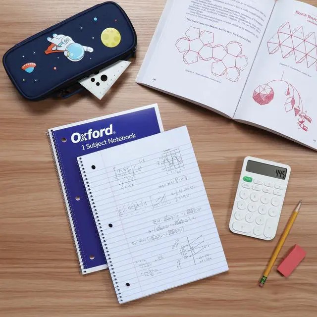 Alt view image 5 of 6 - Oxford Spiral Notebooks, 2 Pack, 1 Subject, Wide Ruled Notebooks for School, 8 x 10.5 Inches, 70 Sheets, Assorted Colors, Back to School Supplies (1002539)