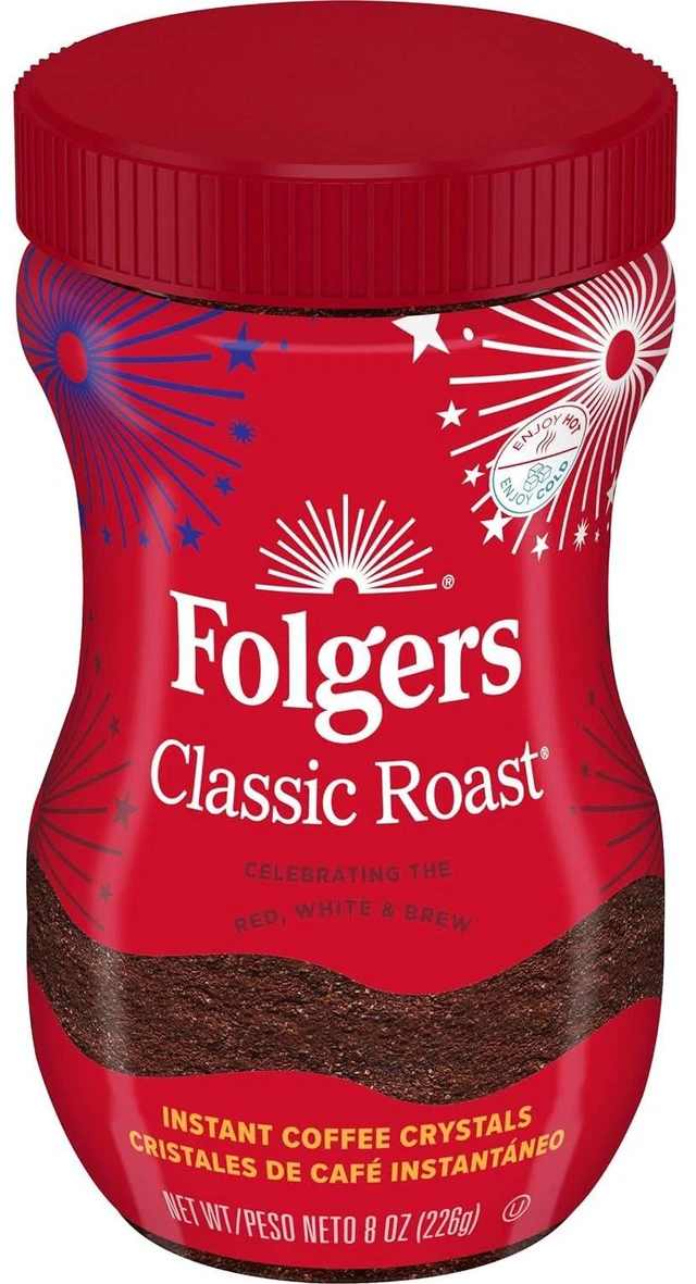 Main image of Folgers Classic Roast Instant Coffee, 8 Oz. Jar