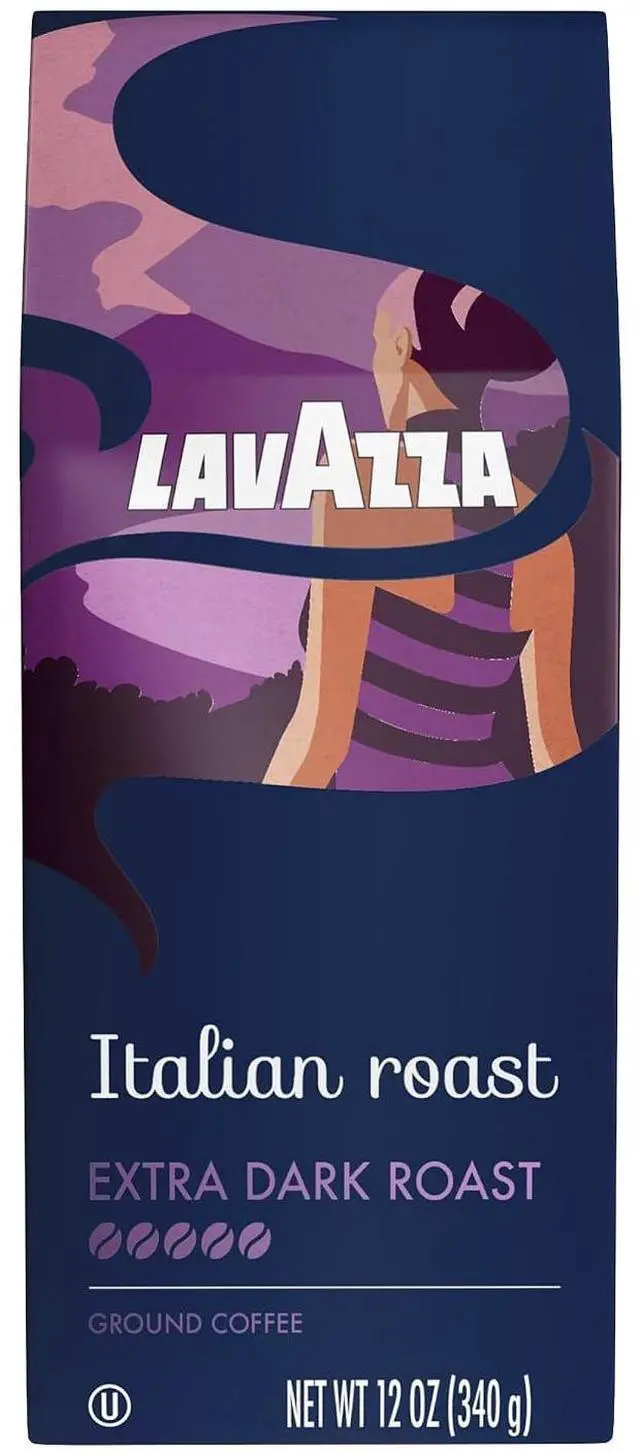 Main image of Lavazza Italian Roast Ground Coffee 12oz Bag, Extra Dark Roast (Pack of 1) - Package May Vary