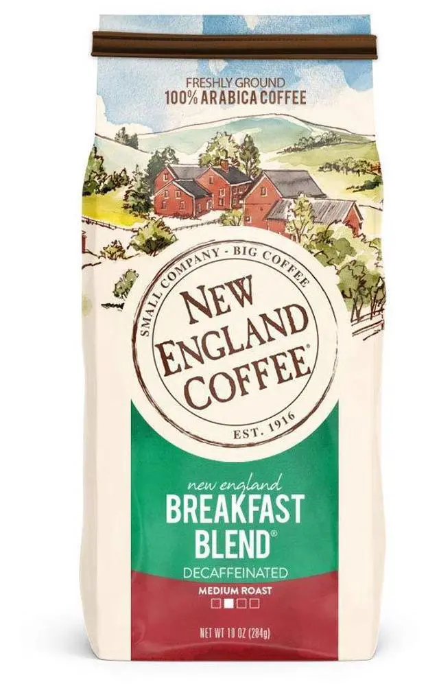 Main image of New England Coffee Decaf Breakfast Blend Ground Coffee 10oz (Pack of 1)