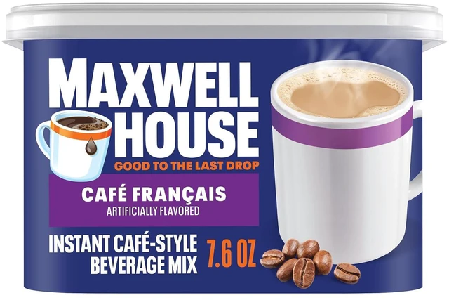 Main image of Maxwell House Instant Cafe-Style Beverage Mix, Cafe Francais, 7.6 oz