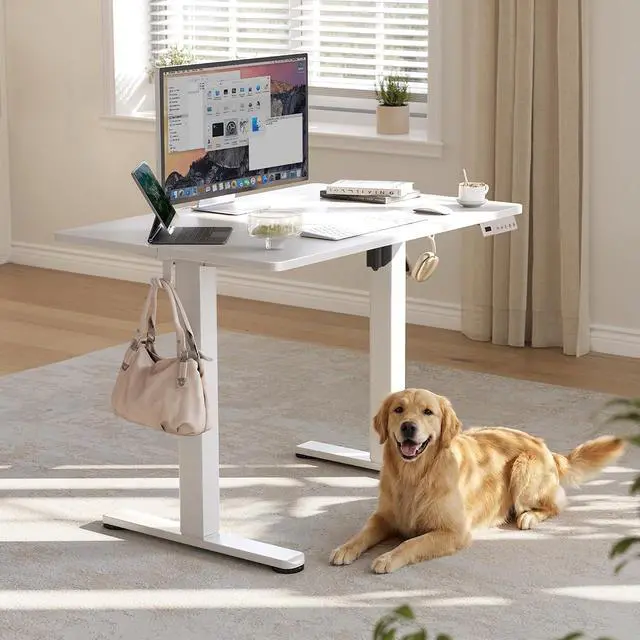Alt view image 2 of 7 - 40 x 24 Inch White Electric Standing Desk
