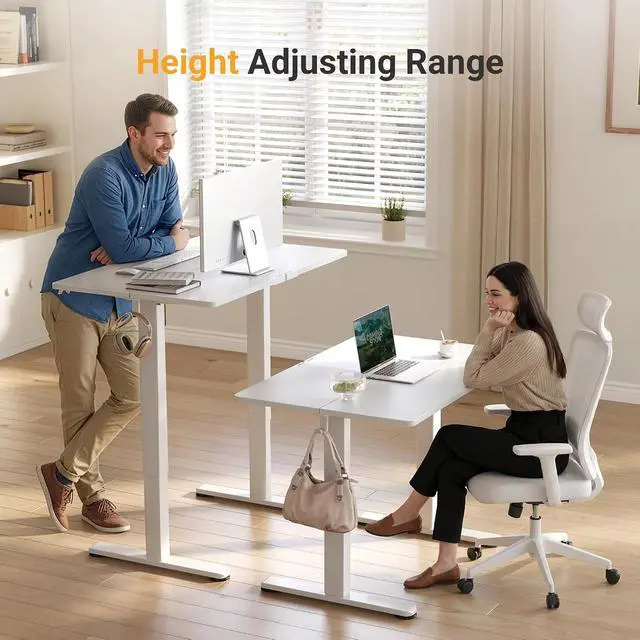 Alt view image 6 of 7 - 40 x 24 Inch White Electric Standing Desk