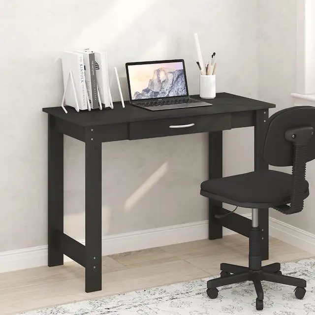 Main image of Jaya Desk, 39.2 Wide Computer Desk with Drawer, Darkwood