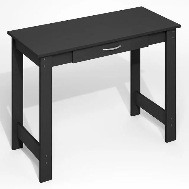 Alt view image 5 of 6 - Jaya Desk, 39.2 Wide Computer Desk with Drawer, Darkwood
