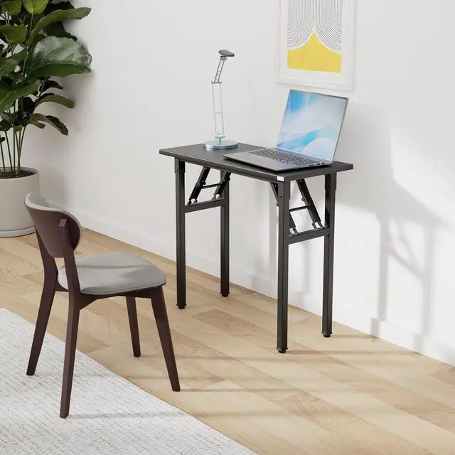 Alt view image 2 of 7 - Small Computer Desk 31.5 in Folding Home Office Table Black