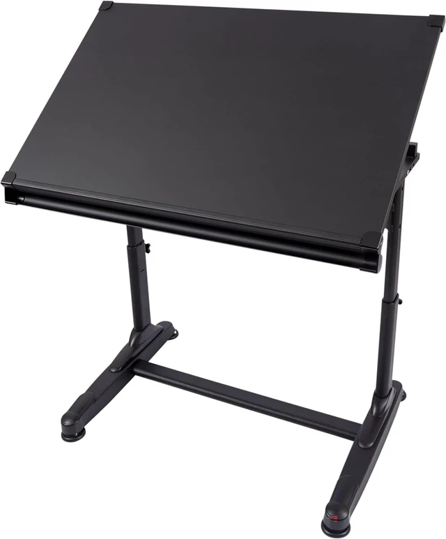 Main image of Stand Up Desk Store Adjustable Height and Angle Drafting Table Drawing Desk with Large Surface (Black Frame/Black Top, 40" W X 26" D)