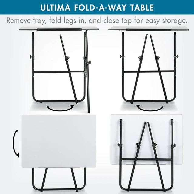 Alt view image 4 of 7 - Studio Designs 19652 Ultima Fold A Way Table, Black