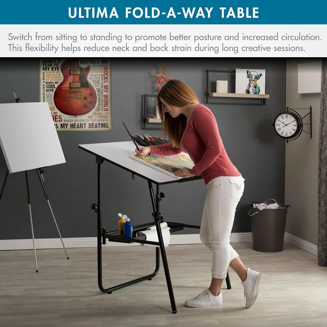 Alt view image 5 of 7 - Studio Designs 19652 Ultima Fold A Way Table, Black