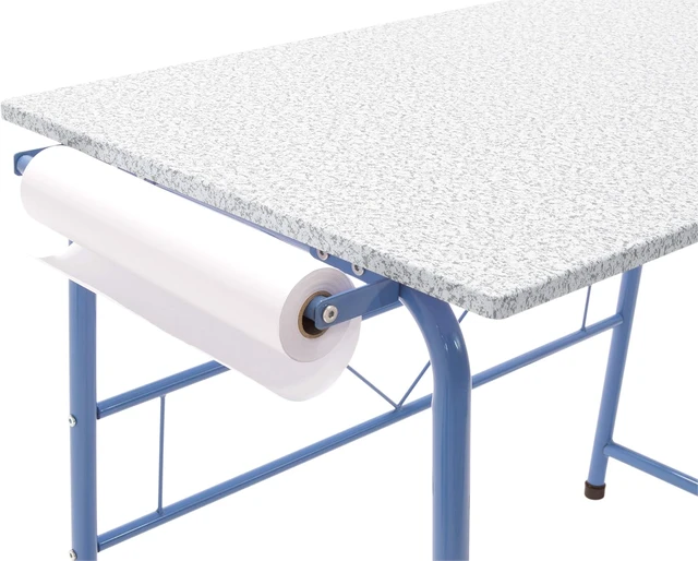Alt view image 6 of 7 - Project Center, Kids Craft Table with Bench In Blue / Spatter Gray 55126