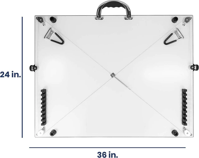 Alt view image 2 of 7 - Pacific Arc Table Top Drawing Board with Parallel Bar, White, 24 inches by 36 inches