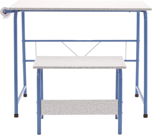 Alt view image 4 of 7 - Project Center, Kids Craft Table with Bench In Blue / Spatter Gray 55126