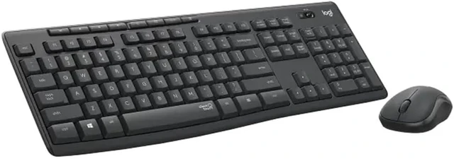 Alt view image 4 of 7 - MK295 Full Size Silent Wireless Keyboard Mouse Combo - Graphite