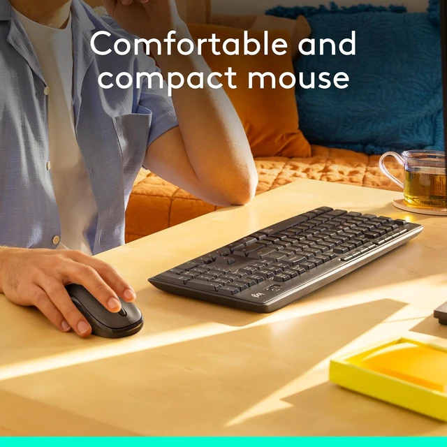 Alt view image 6 of 7 - MK295 Full Size Silent Wireless Keyboard Mouse Combo - Graphite