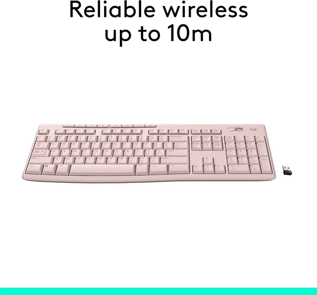 Alt view image 4 of 7 - K270 Full Size Wireless Keyboard for Windows - Rose