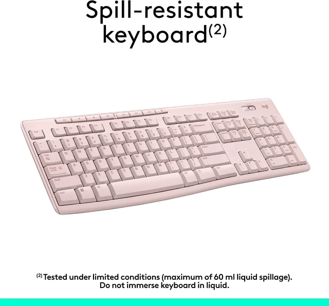 Alt view image 5 of 7 - K270 Full Size Wireless Keyboard for Windows - Rose