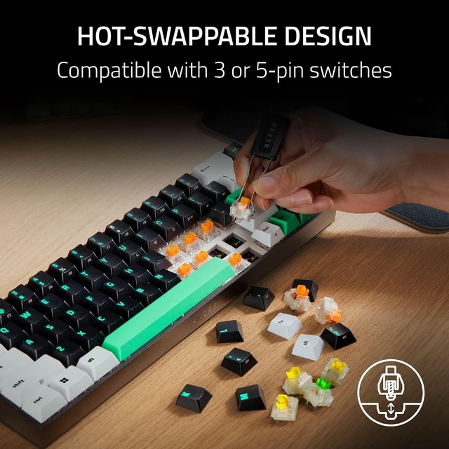 Alt view image 3 of 7 - Reclusa X Mini 65% Hot-Swappable Mechanical Gaming Keyboard