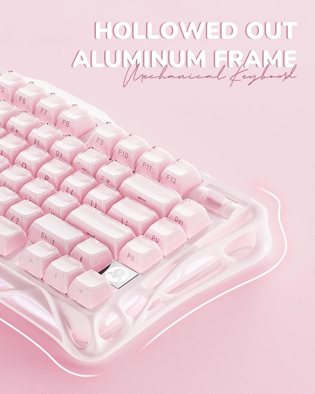Alt view image 5 of 7 - GravaStar Mercury K1 75% Wireless Mechanical Gaming Keyboard RGB Backlit