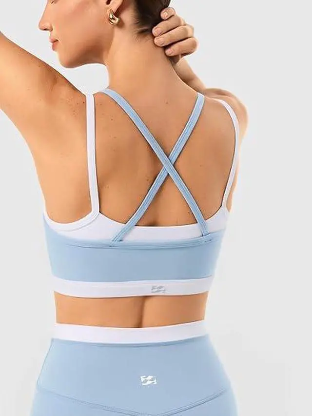 Alt view image 3 of 5 - 2 Pieces Workout Sets for Women,Seamless Yoga Leggings with Padded Sports Bras,Athletic Matching Outfits,Gym,Casual M SIZE