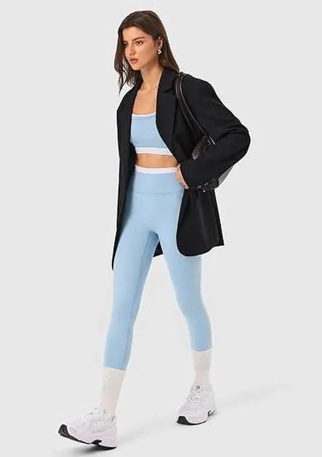 Alt view image 5 of 5 - 2 Pieces Workout Sets for Women,Seamless Yoga Leggings with Padded Sports Bras,Athletic Matching Outfits,Gym,Casual M SIZE