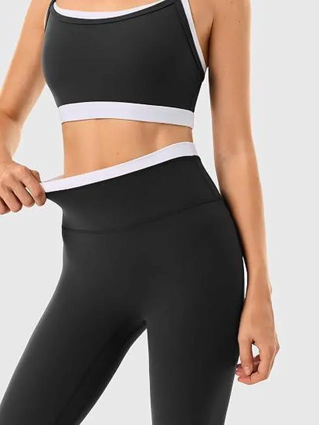 Alt view image 4 of 6 - 2 Pieces Workout Sets for Women,Seamless Yoga Leggings with Padded Sports Bras,Athletic Matching Outfits,Gym,Casual M SIZE