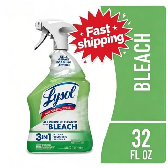 Main image of Lysol, Bleach, Multi-Purpose Cleaner, Foaming Spray, Antibacterial Cleaner, 32 fl oz