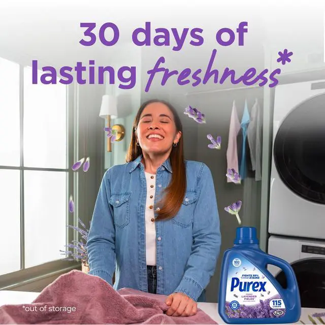Alt view image 3 of 6 - Purex Fresh Lavender Fields Liquid Detergent, 150 fl oz, 115 loads