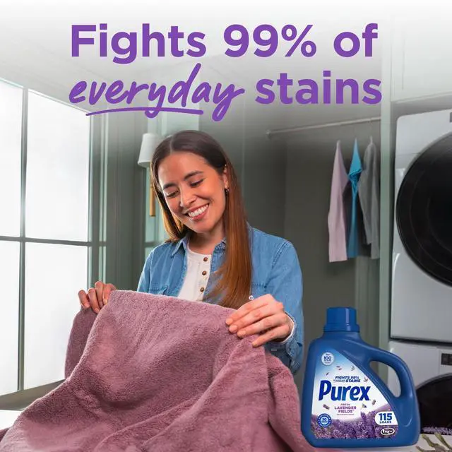 Alt view image 2 of 6 - Purex Fresh Lavender Fields Liquid Detergent, 150 fl oz, 115 loads