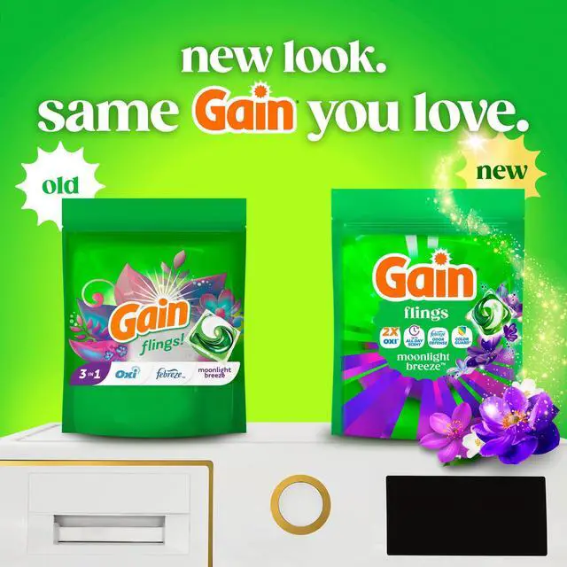 Alt view image 3 of 6 - Gain Flings Laundry Detergent Soap Pacs, 4-in-1 Oxi Boost and Febreze, Moonlight Breeze Scent, 31 Count