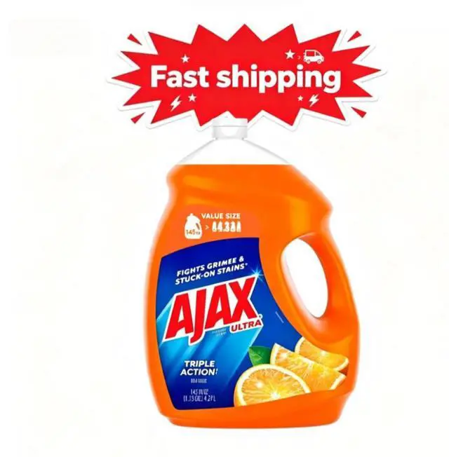 Main image of Ajax Ultra Liquid Dish Soap, Triple Action, Easy-Flip Cap, Orange Scent, 145 fl oz