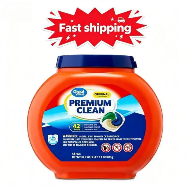Main image of Great Value Premium Clean Laundry Pacs, Original Scent, 42 Count