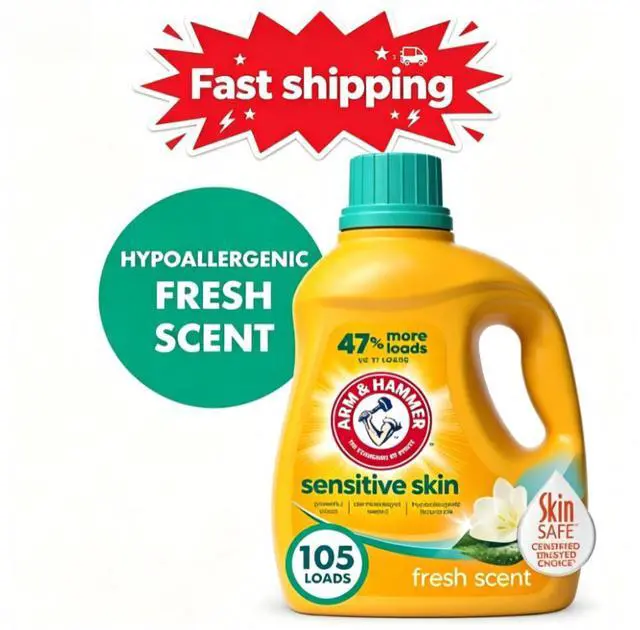 Main image of ARM & HAMMER Sensitive Skin Plus Fresh Scent Liquid Laundry Detergent 105 fl oz, 105 Loads