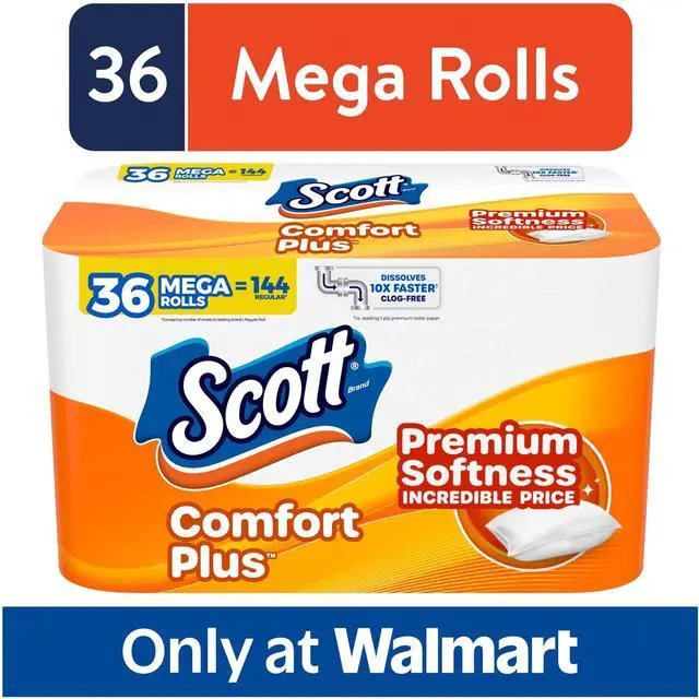 Alt view image 2 of 6 - Scott ComfortPlus Toilet Paper, 36 Mega Rolls