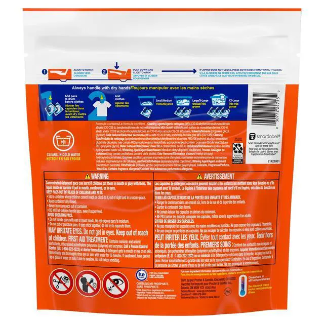 Alt view image 3 of 6 - Tide PODs Laundry Detergent, 14 Count, Spring Meadow Scent, 3-in-1 Stain Remover, Odor Fighter, Color Protector, Concentrated Laundry Soap Pacs