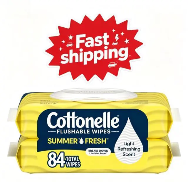 Main image of Cottonelle Summer Fresh Scented Flushable Wipes, 2 Flip-Top Packs