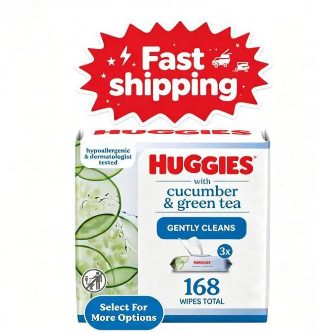 Main image of Huggies Scented Wipes with Cucumber & Green Tea, 3 Flip-Top Packs, 168 Total Count
